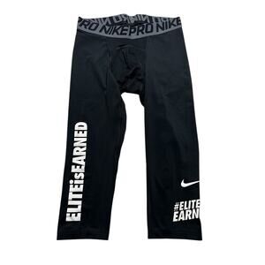 Nike Pro Tights Mens size medium black Dri Fit Training Compression Pants Base
